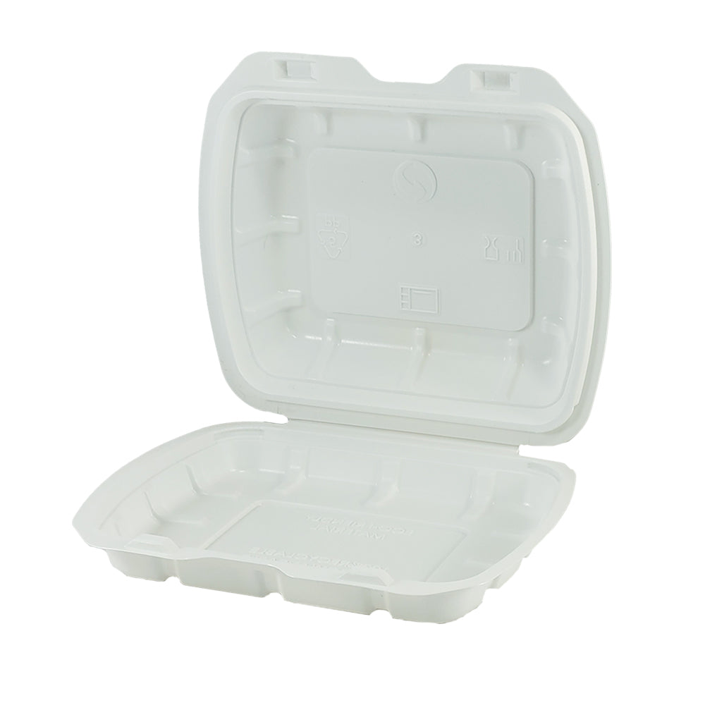 Caserolă pentru catering, cu capac atașat, polipropilenă, 22x19 cm, (100 buc/set)