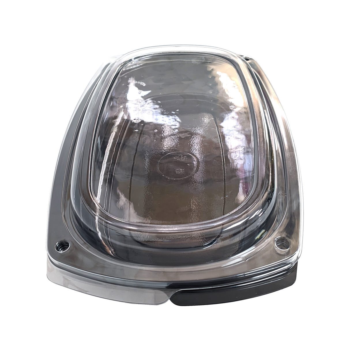 Platou pentru aperitiv, oval, negru, cu capac transparent, 29.5x19x4cm