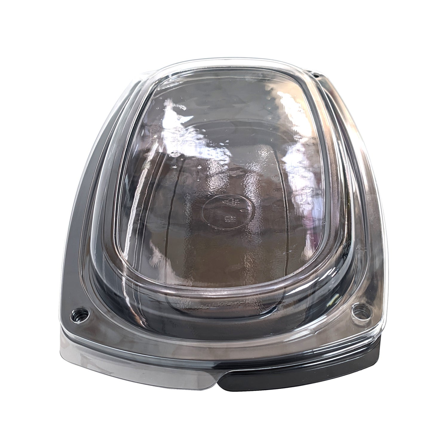 Platou pentru aperitiv, oval, negru, cu capac transparent, 29.5x19x4cm