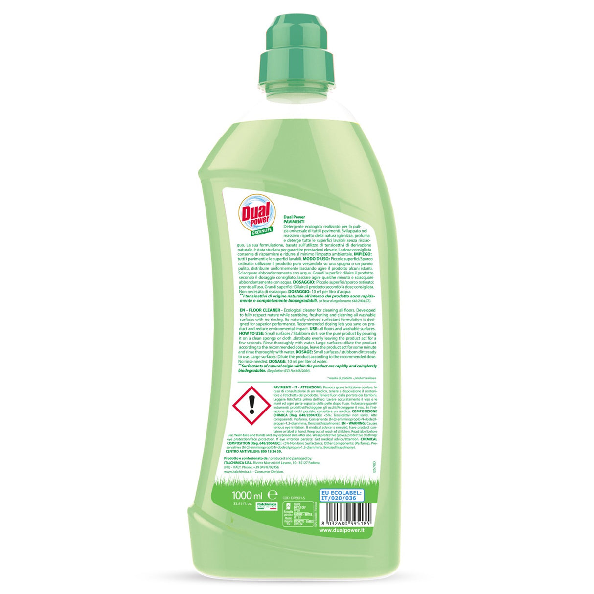 Detergent pentru pardoseli hipolergenic, Dual Power, 1 L