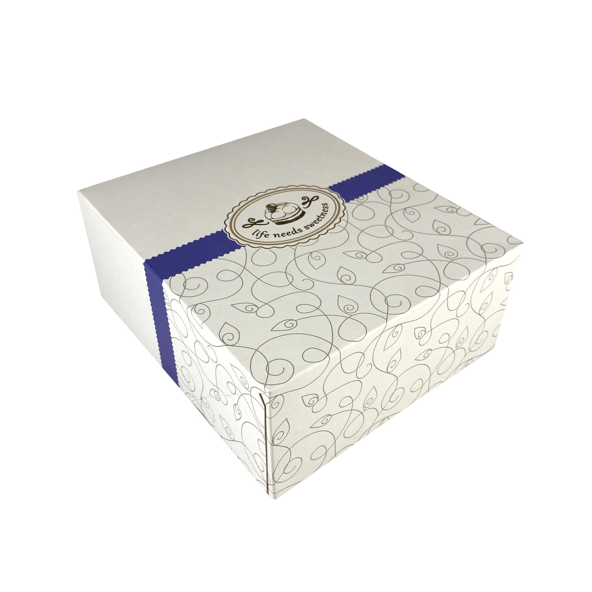 Cutie pentru prăjituri, Diamond, alb, 26x26x8 cm