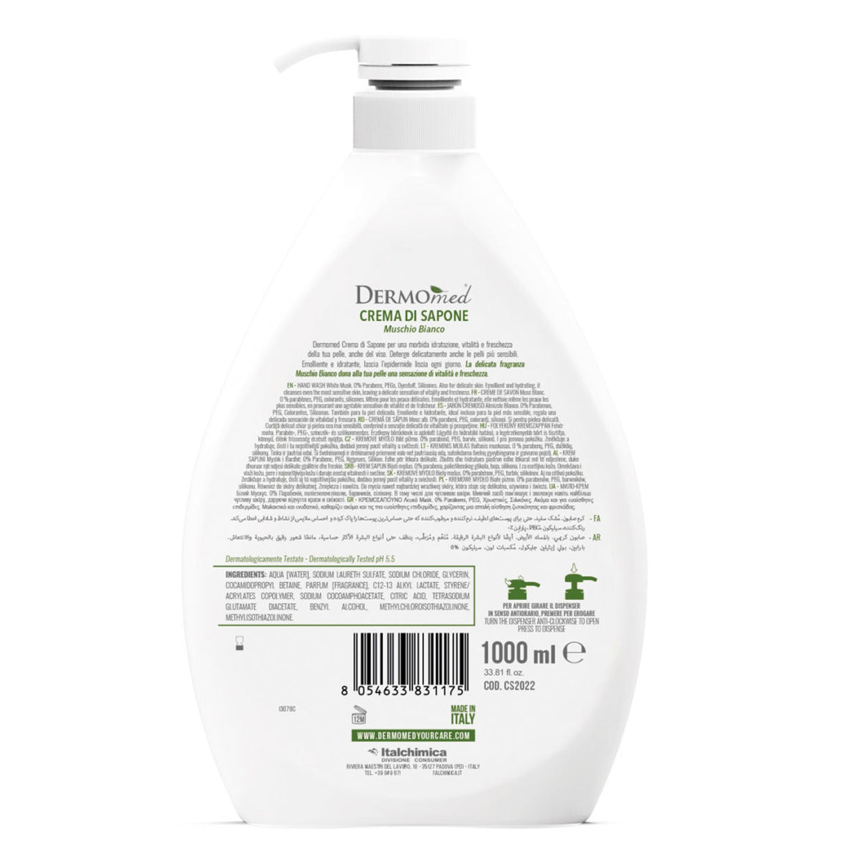 Sapun lichd cu Mosc Alb, Dermomed, 1 L