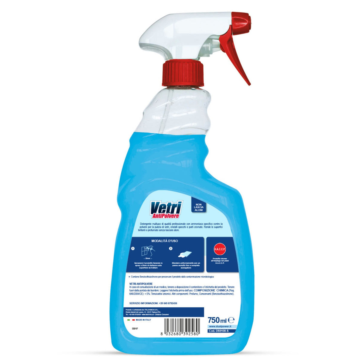 Spray pentru geamuri, Dual Power Vetri, 750 ml
