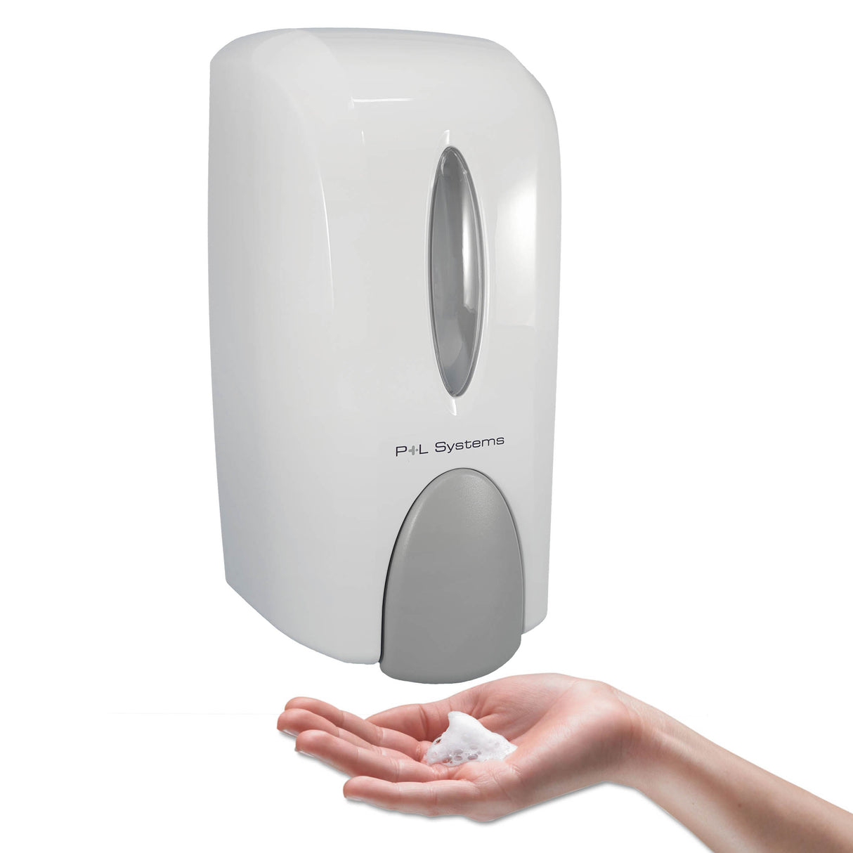 Dozator manual pentru sapun lichid/sapun spuma cu reumplere 1L P+L SYSTEMS