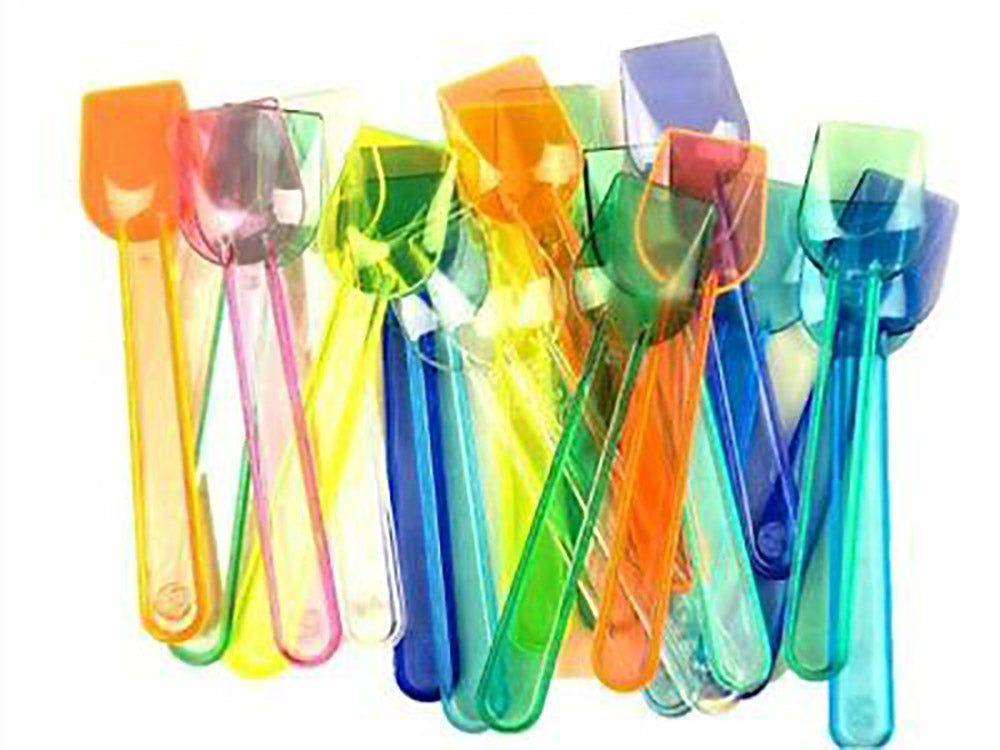 Lingurite din plastic, pentru inghetata, Multicolor, neon, (1000buc/set)