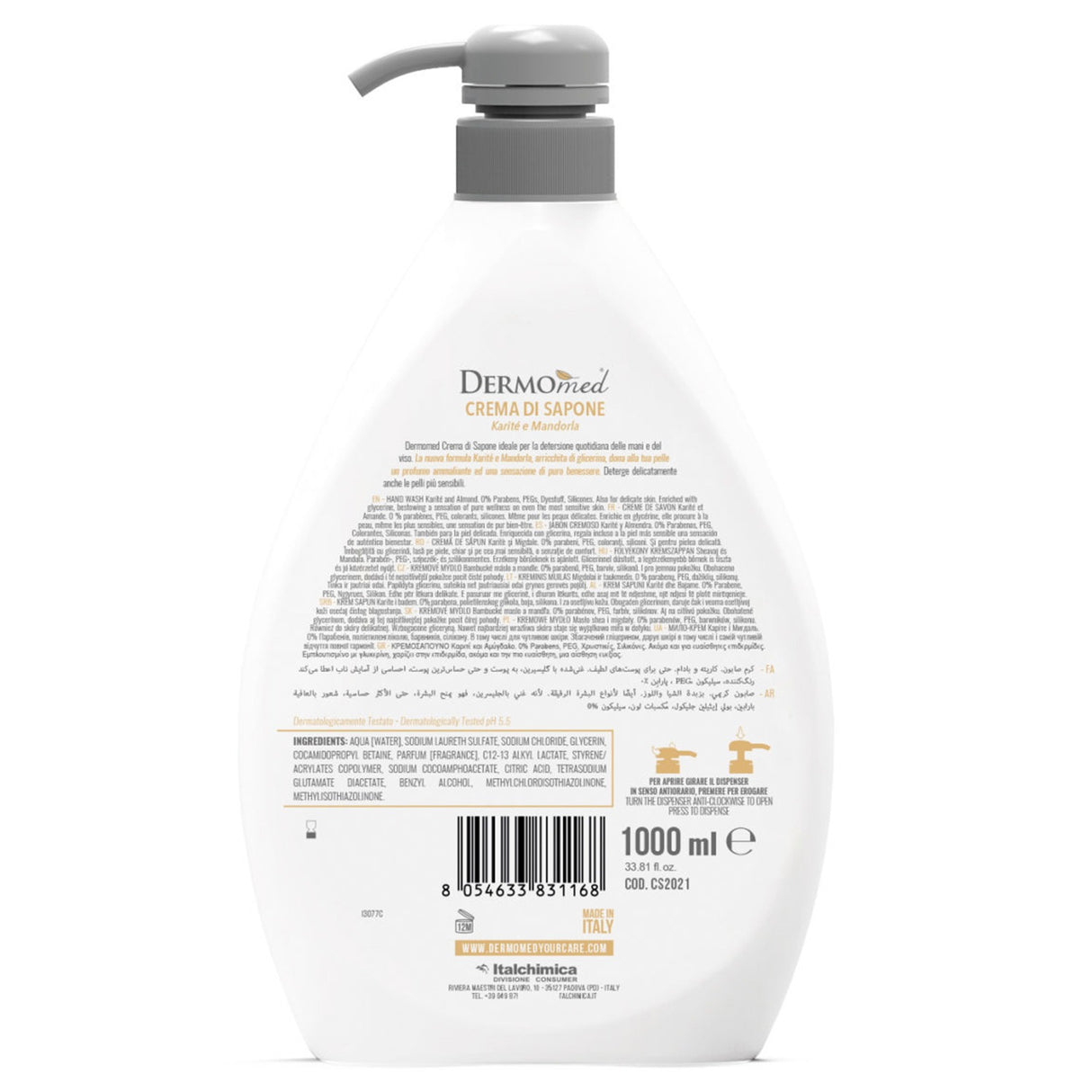 Sapun lichid cu migdale, Dermomed, 1 L