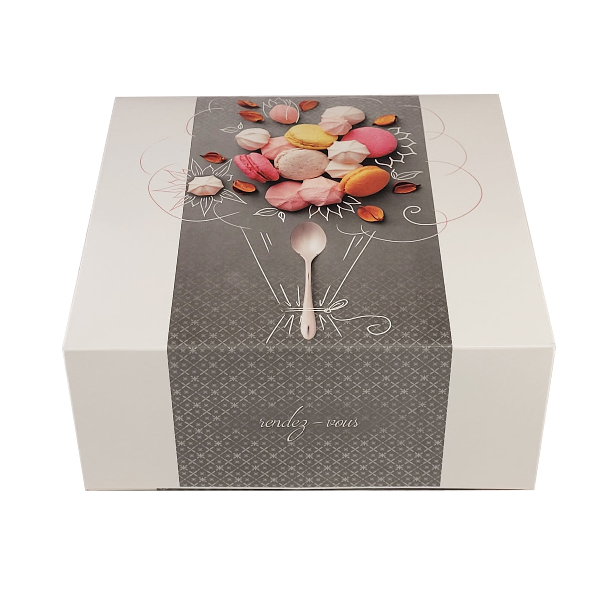 Cutie pentru prăjituri Rendez Vous, cu capac atașat, 23x23x10 cm