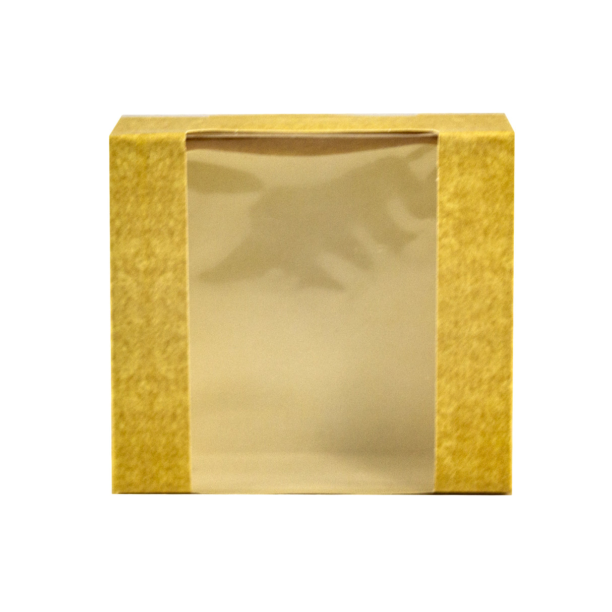 Cutie pentru prăjituri, kraft natural, cu fereastră, 13x12x5 cm