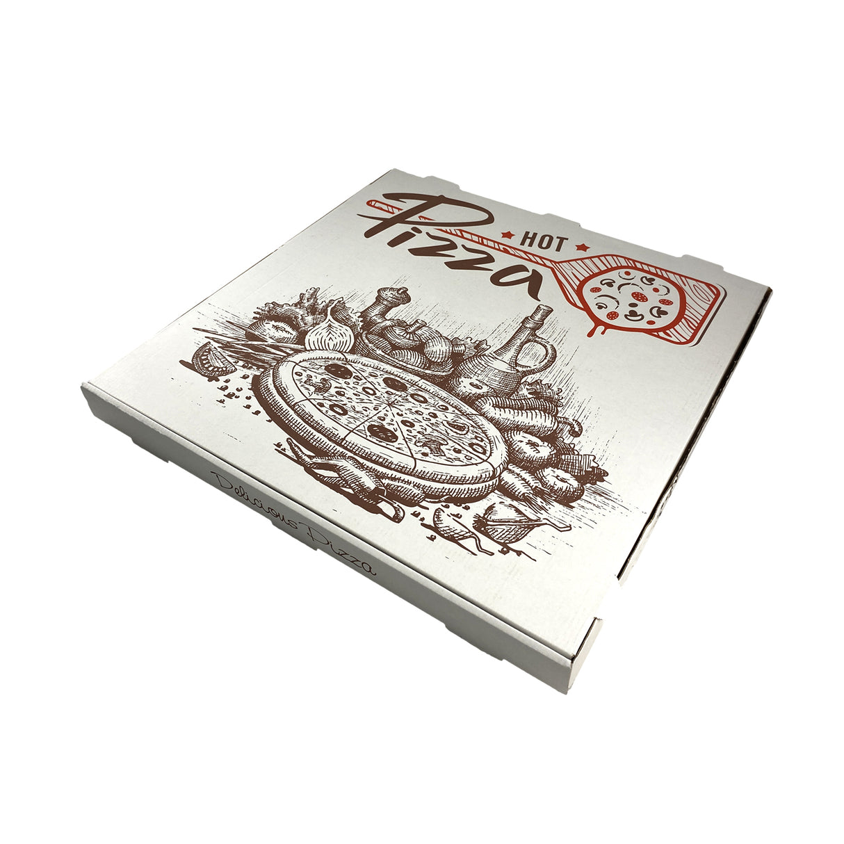 Cutie pentru pizza, alba 45x45 cm, (100 buc/set)