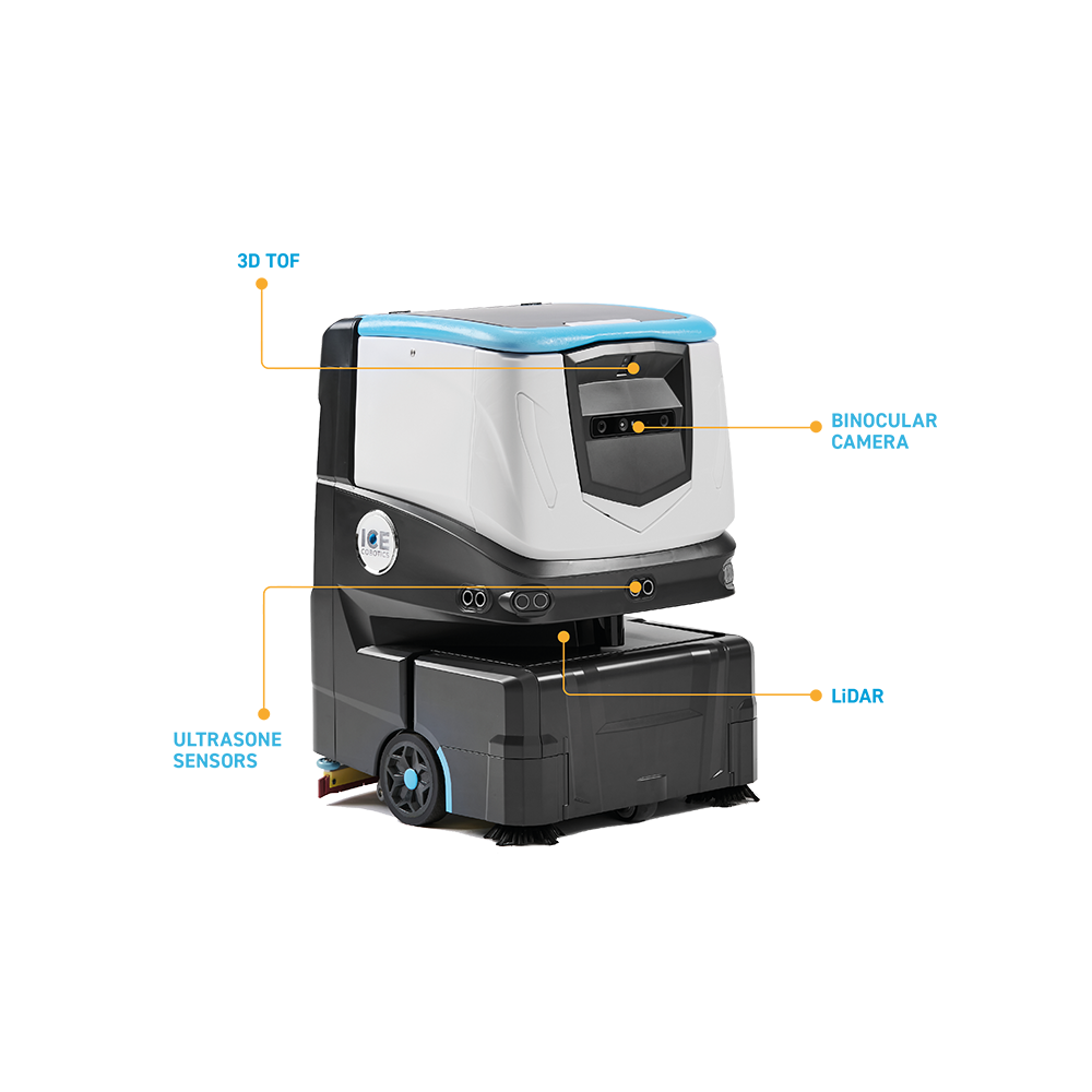 Robot autonom profesional de spălat pardoseli, Cobi 18, funcții A.I, uz comercial