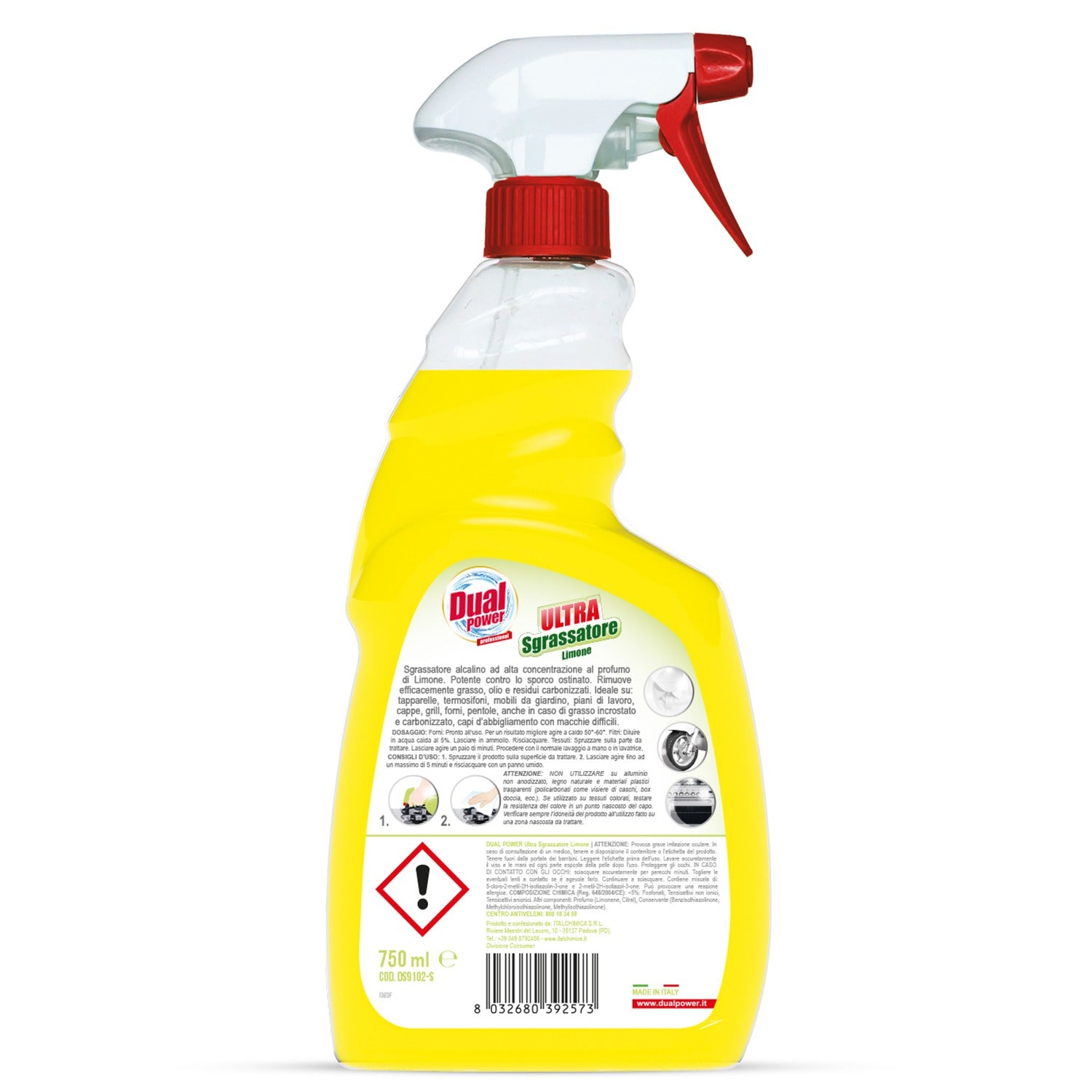 Degresant spray suprafete, Dual Power Ultra Sgrassatore limone, 750 ml