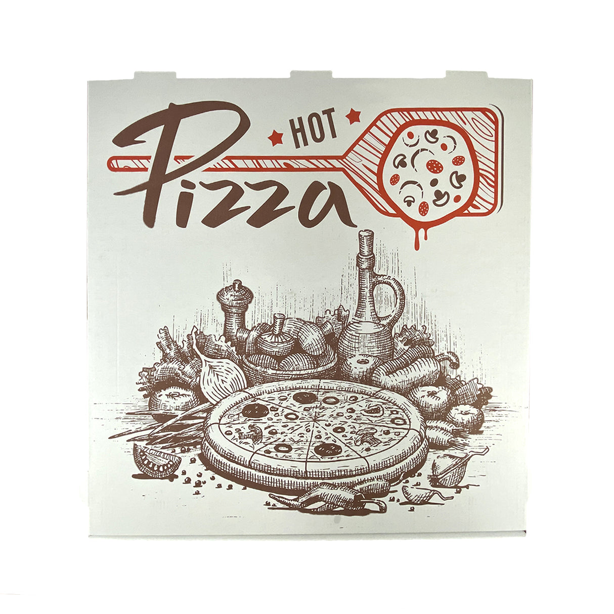 Cutie pentru pizza, alba 45x45 cm, (100 buc/set)