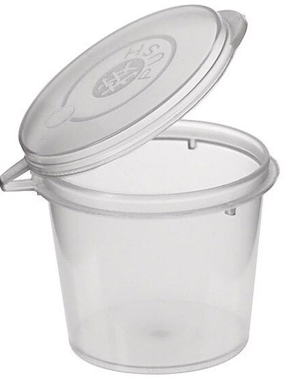 Sosieră cu capac atașat, PP, 120ml, 50 bucăți/ set