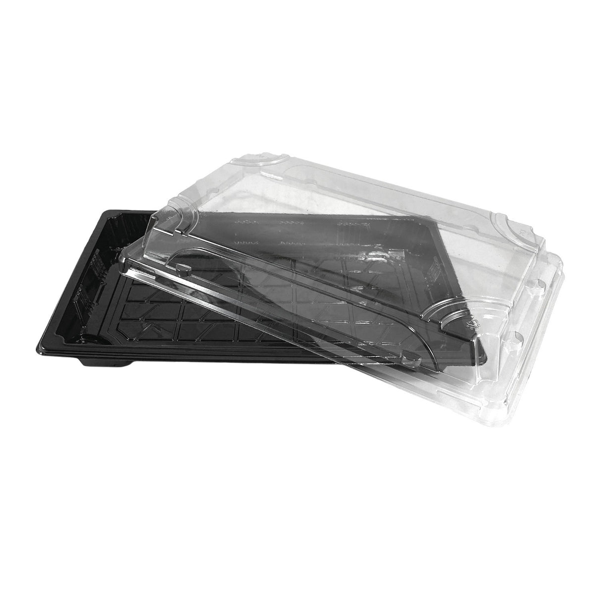 Caserola pentru sushi cu capac transparent, 21x13 cm, (100 buc/set)