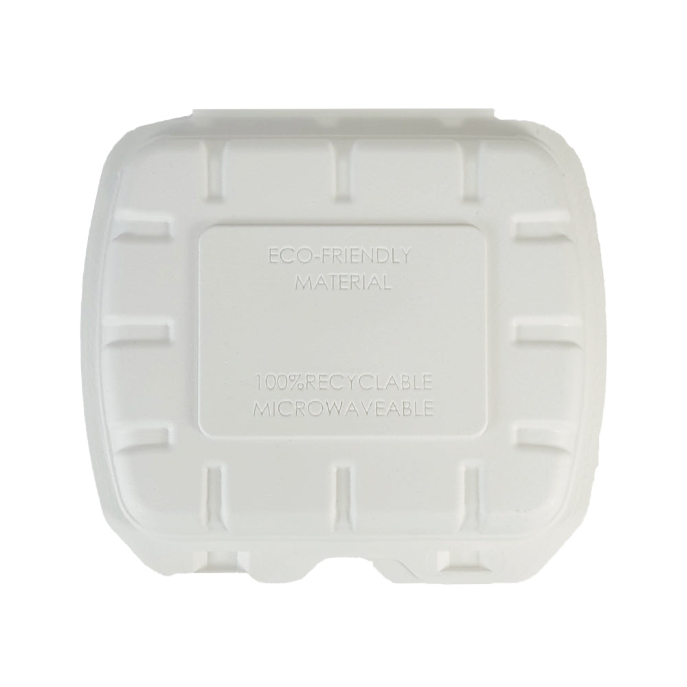 Caserolă pentru catering, cu capac atașat, polipropilenă, 2 compartimente, 22x19 cm, (100 buc/set)