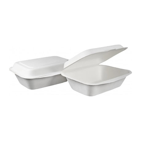 Caserolă pentru catering, capac atașat, biodegradabilă, 19x15x6 cm, (50buc/set)