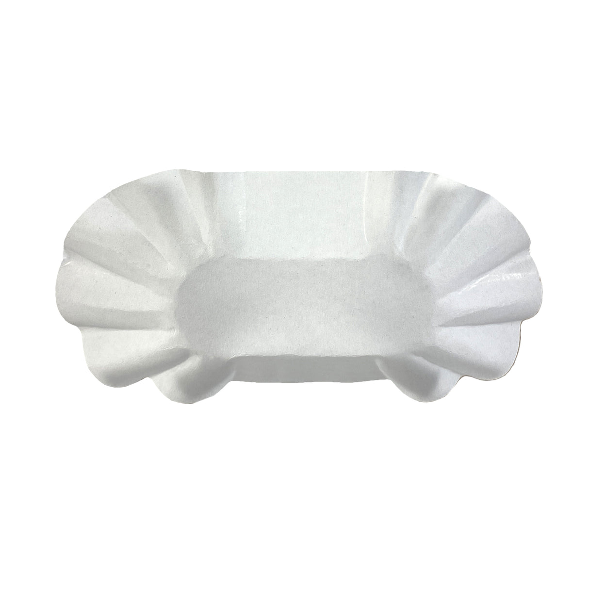 Tăviță pentru prăjituri, ovală, alb, 12x5 cm, (100buc/set)