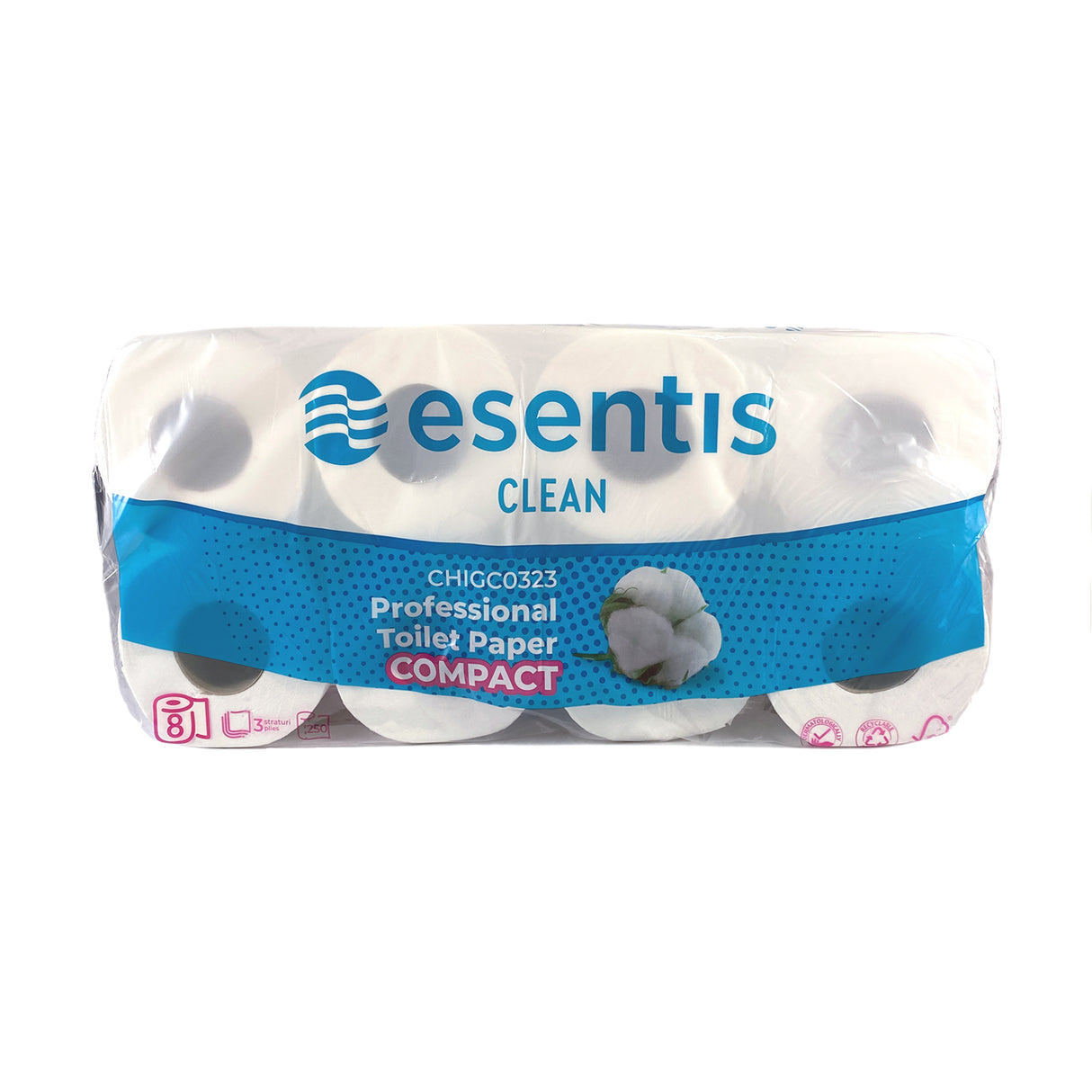 Hartie igienica 3 straturi, Esentis, 28m, (8 rol/set)