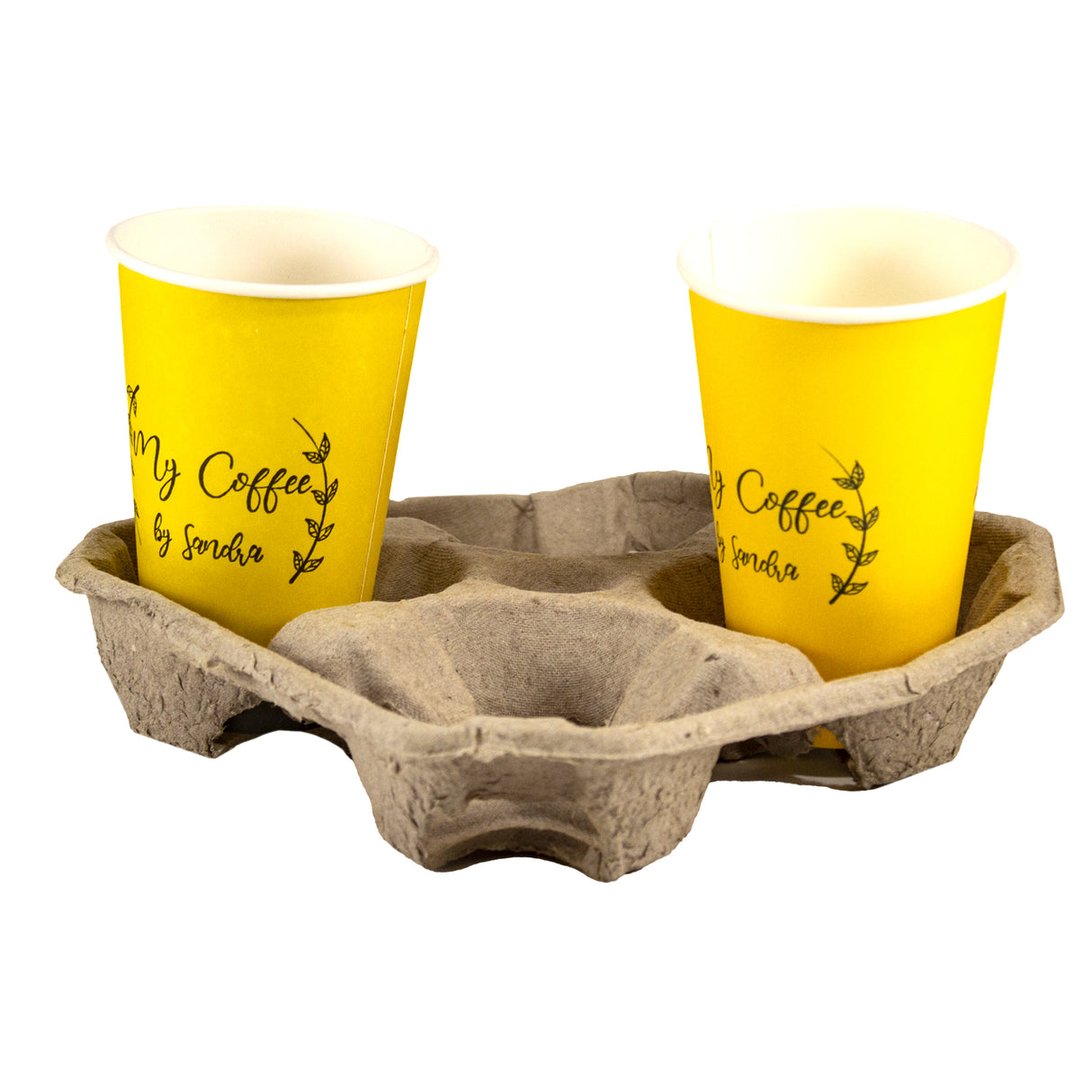 Suport pentru 4 pahare, din carton, tip cofrag