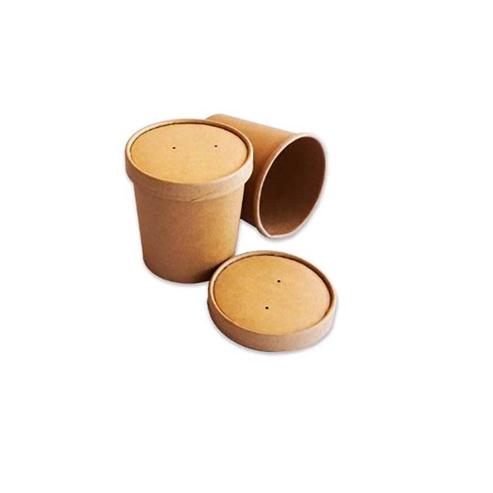 Bol pentru supă, 500cc, din carton, cu capac, (25 buc/set)