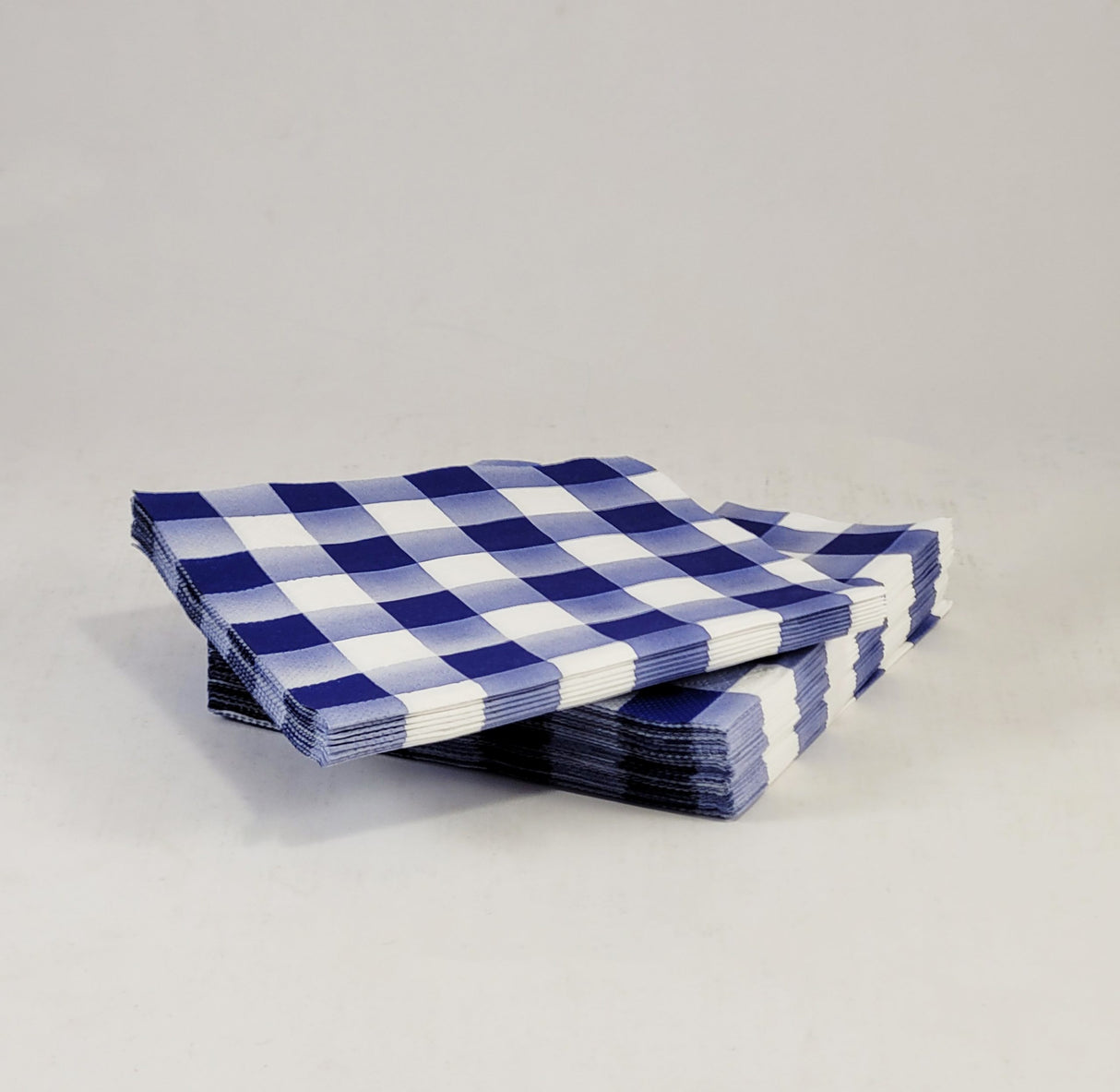 Servetele 25 x 25 cm model carouri albastru si alb Mank, (250buc/set)