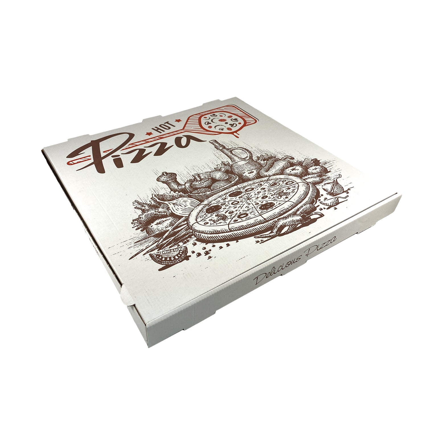 Cutie pentru pizza, alba 45x45 cm, (100 buc/set)