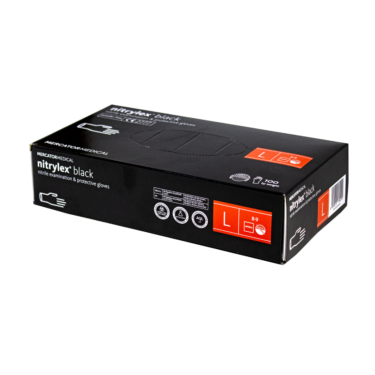 Manusi, Nitrylex, negre, marimea L, (100buc/set)