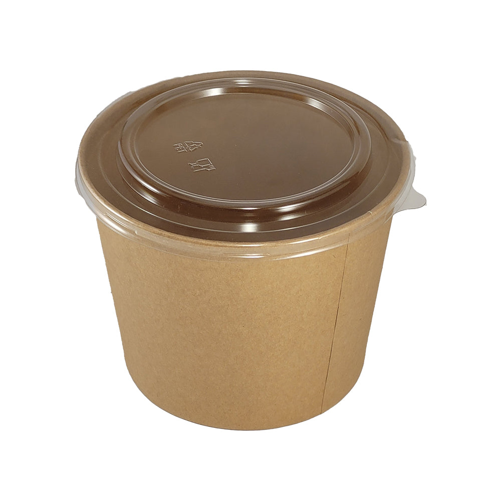 Cutie pentru catering, tip bucket, din carton, cu capac transparent, 18x15cm