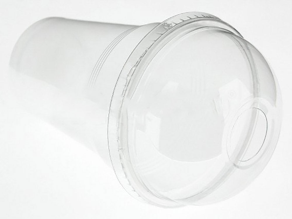 Pahare ISAP transparent, 400ml, cu capac bombat, atasat, (50buc/set)