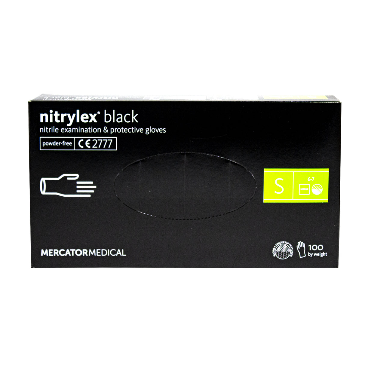 Manusi, Nitrylex, negre, marimea S, (100buc/set)