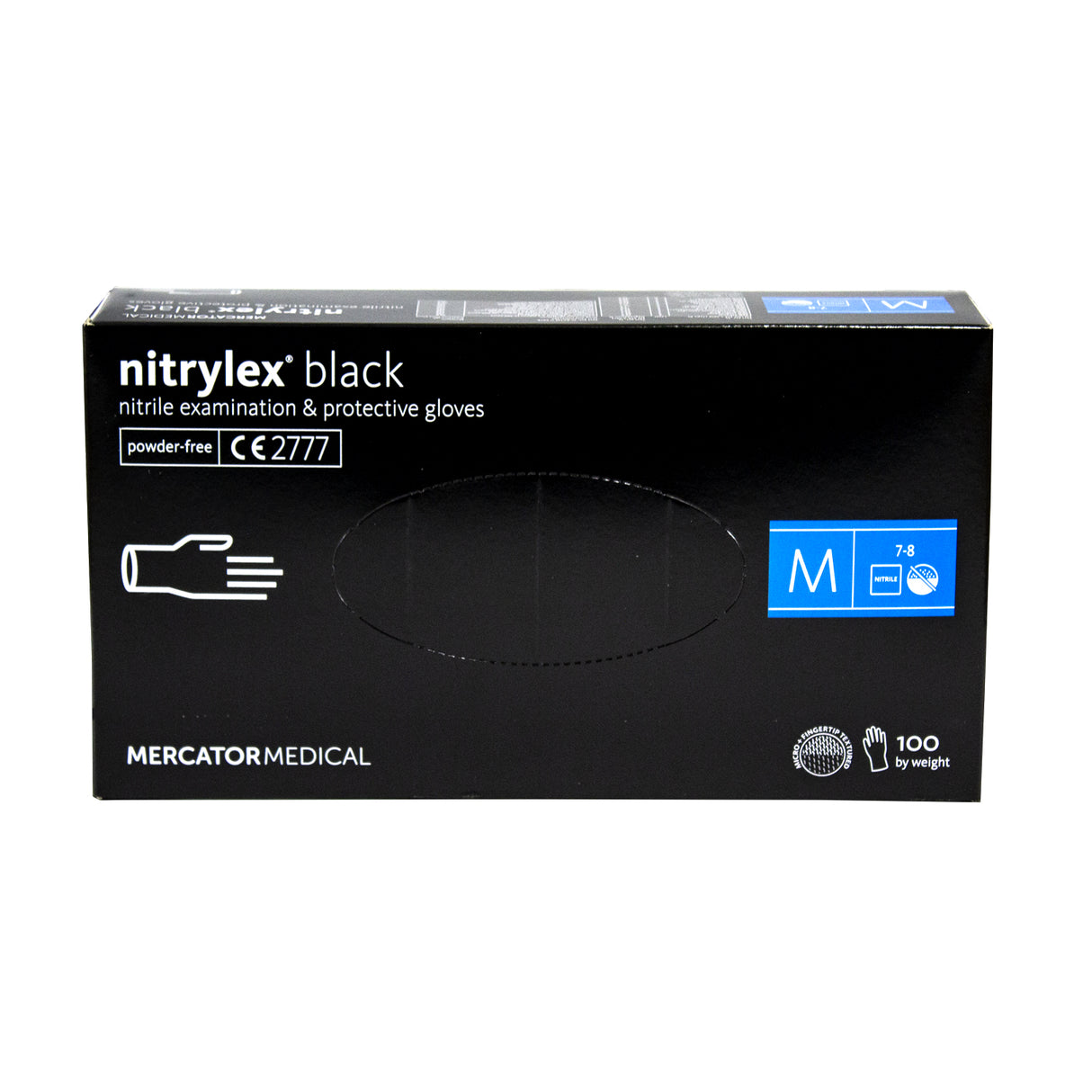 Manusi, Nitrylex, negre, marimea M, (100buc/set)