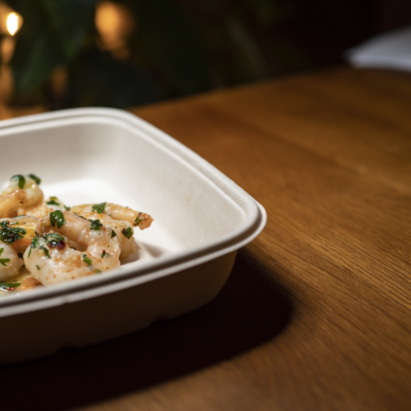 Caserola meniu, biodegradabila, 1 compartiment, 19x14x5 cm, (50buc/set)