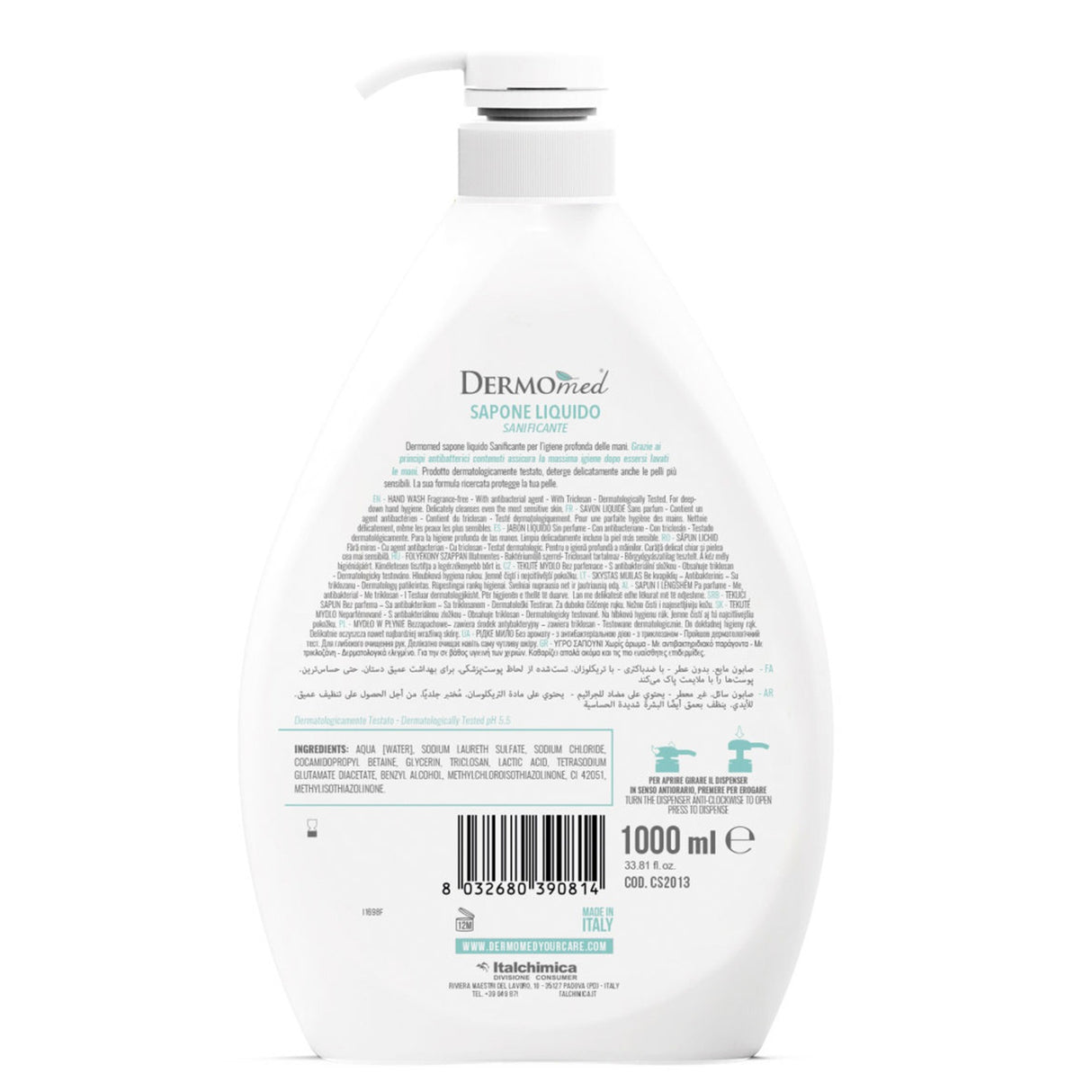 Sapun lichid igienizant, Dermomed, 1 L