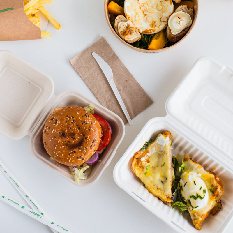 Caserola meniu, biodegradabila, 1 compartiment, 19x14x5 cm, (50buc/set)