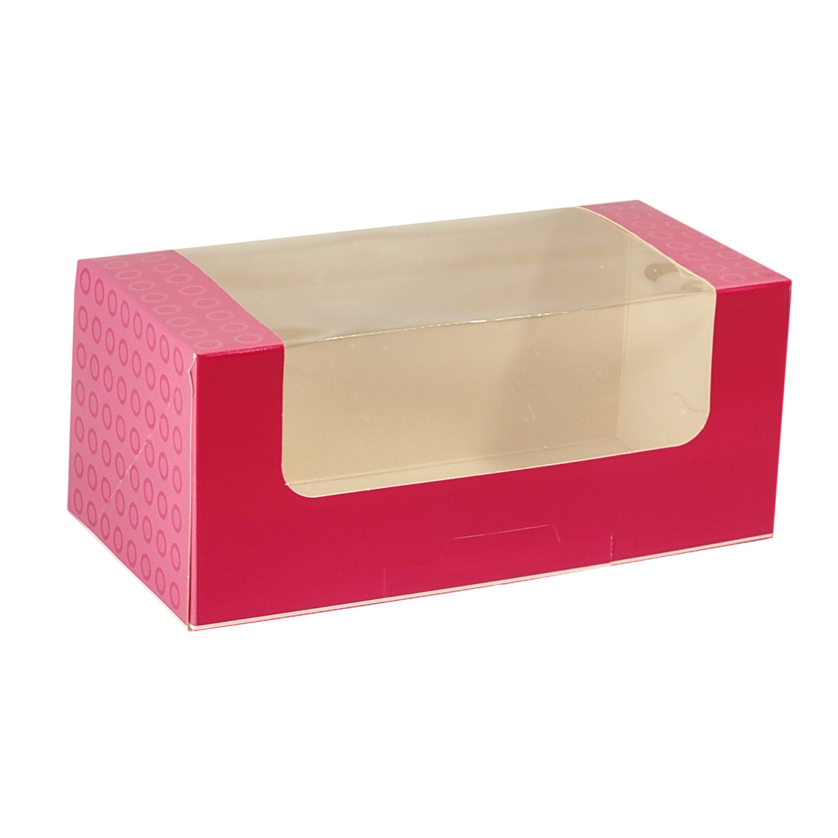 Cutie pentru prăjituri, HAUTE VISION, cu fereastră, roz, 18x10x8cm