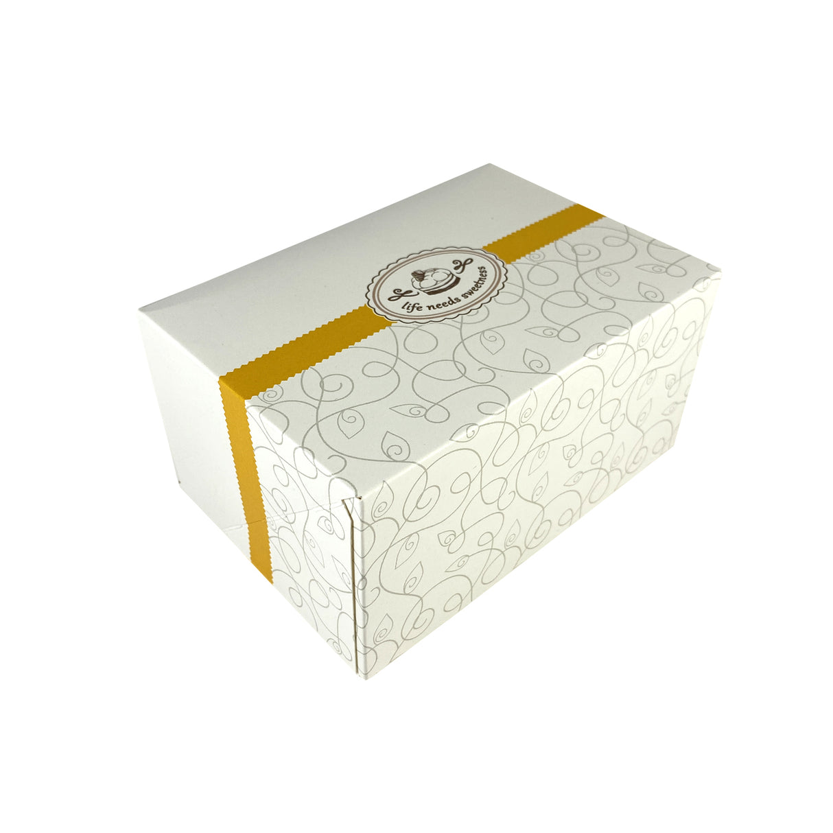 Cutie pentru prăjituri, Diamond, alb, 14x10x7,5 cm