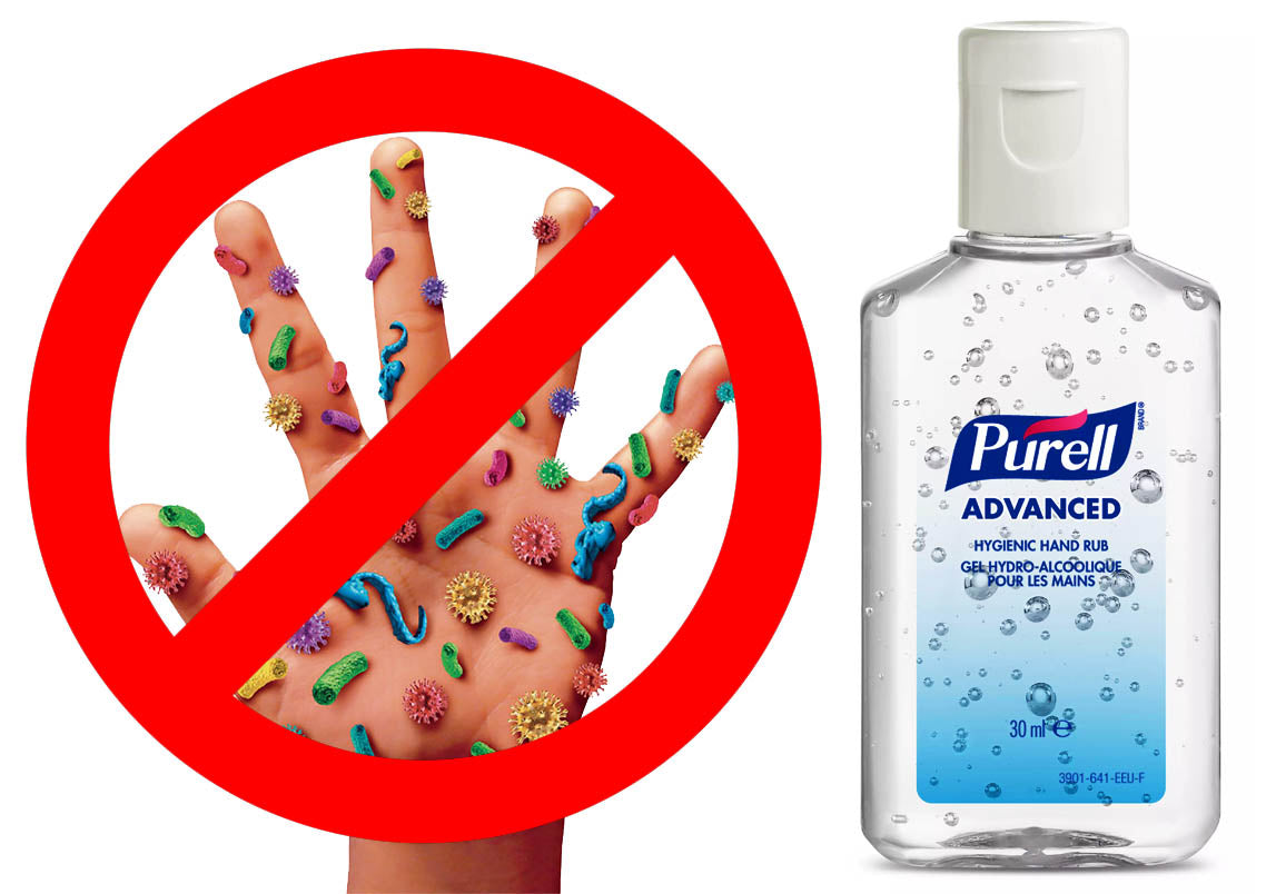 Gel antibacterian dezinfectant PURELL 30ml cu aviz biocid