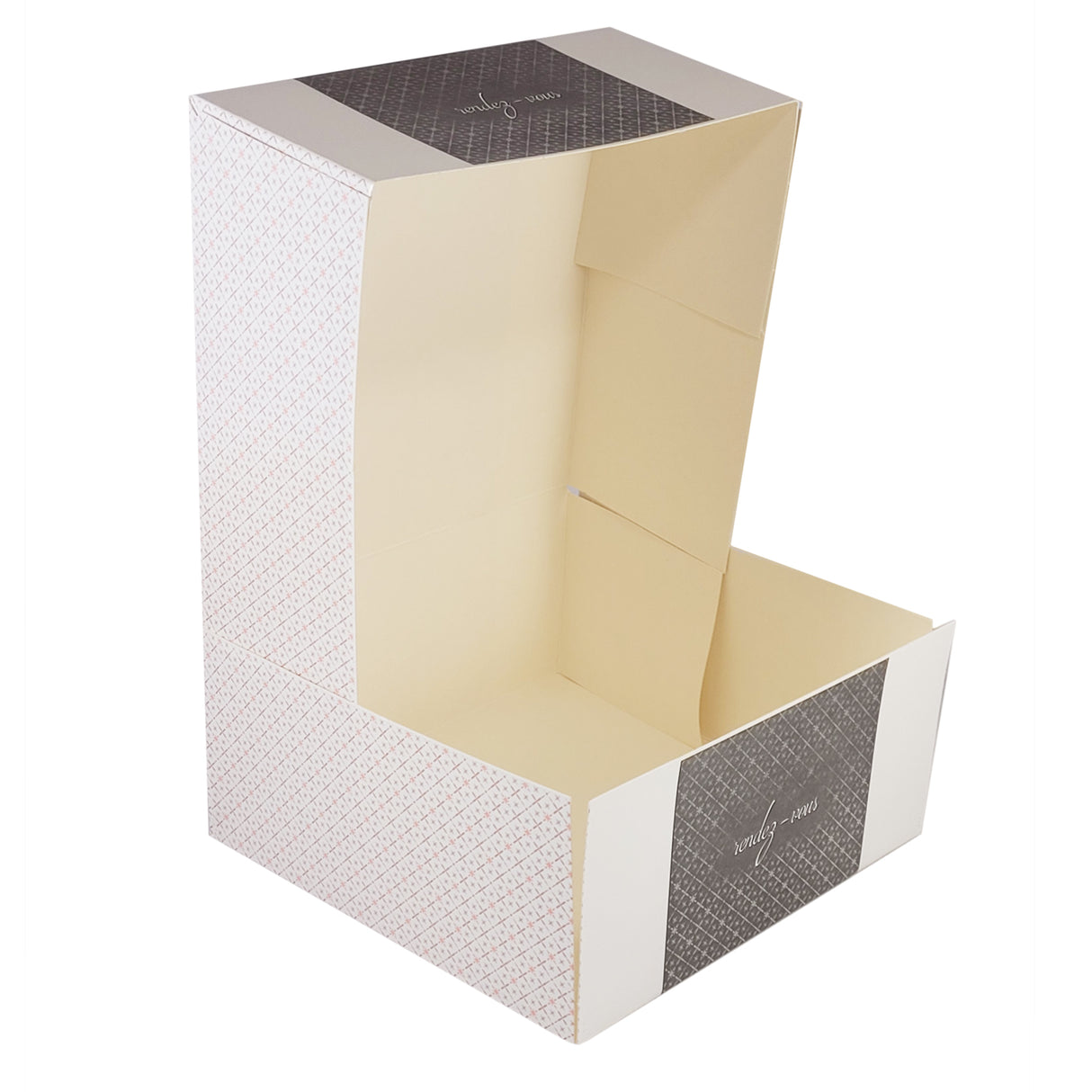 Cutie pentru prăjituri Rendez Vous, cu capac atașat, 20x20x8cm