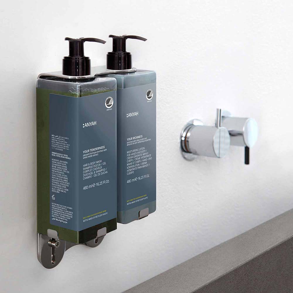 Șampon și gel de duș 2în1, cu urzică, reîncărcabil, Anyah, 480ml