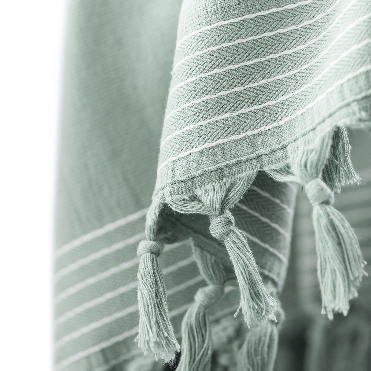 Prosop de plajă mare, bumbac 100%, uscare rapidă, 90x180cm, verde pastel