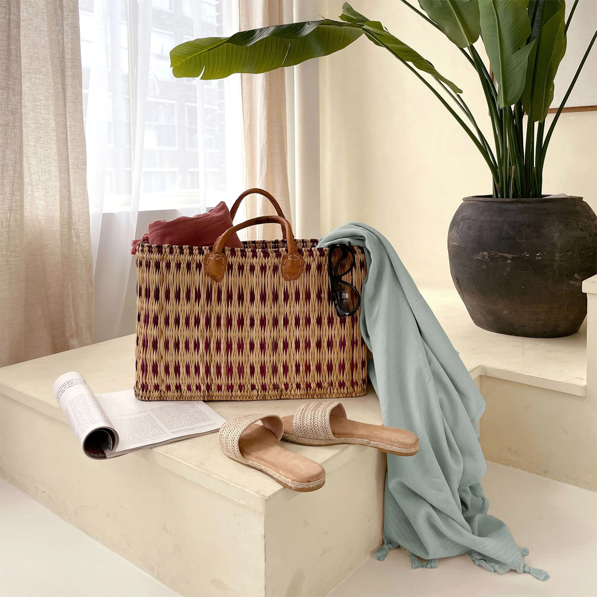 Prosop de plajă mare, bumbac 100%, uscare rapidă, 90x180cm, verde pastel