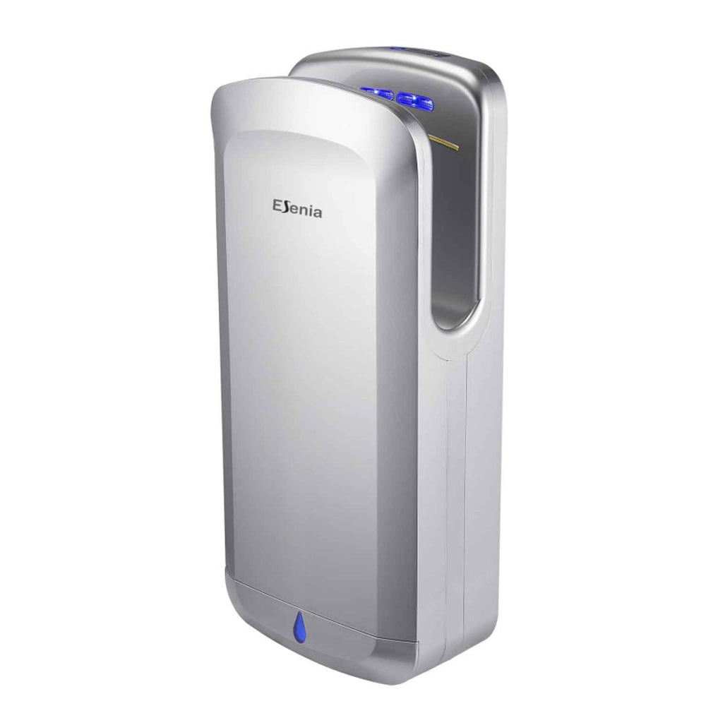 Uscător mâini vertical, Esenia V Silver, filtru HEPA, uscare 5-7 sec