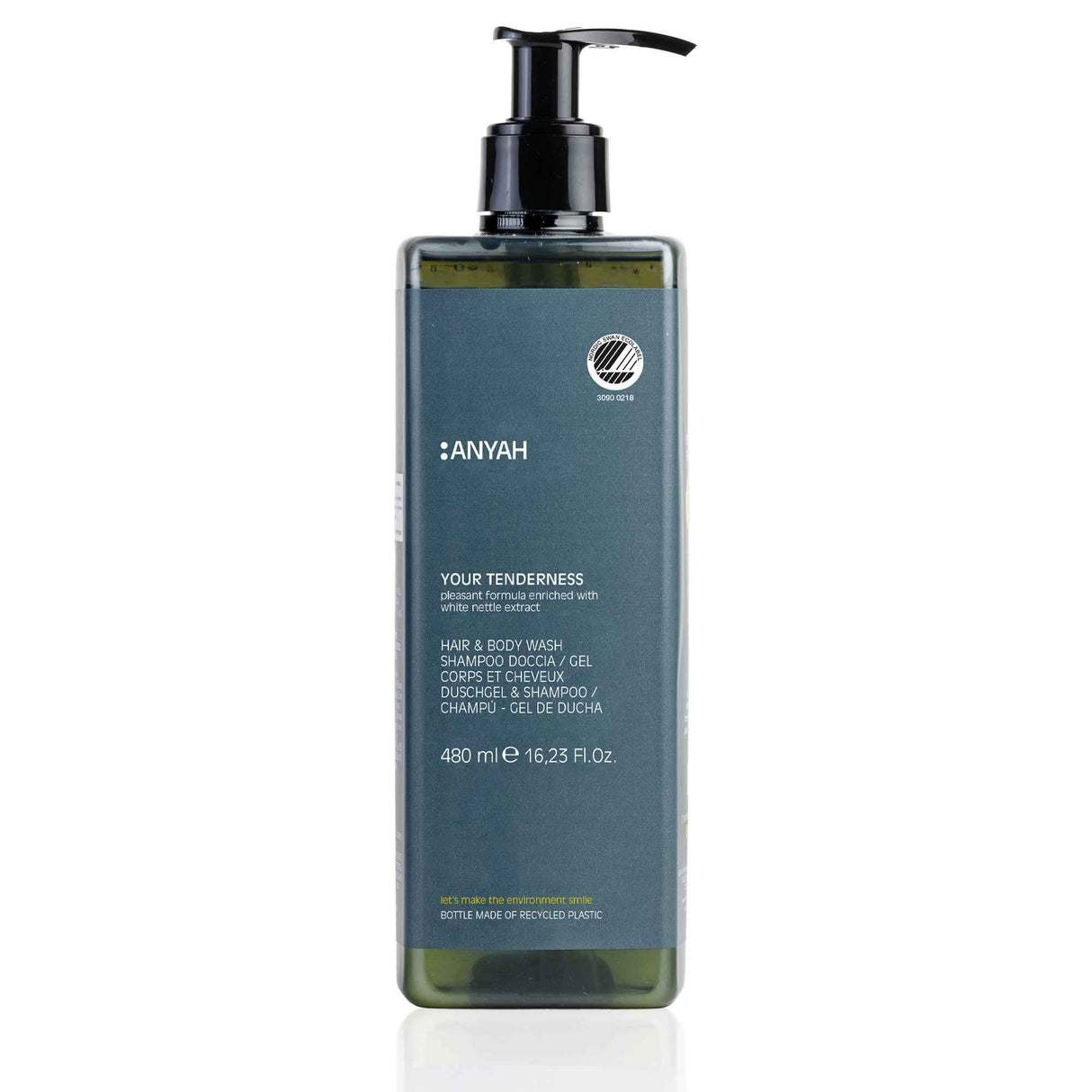 Șampon și gel de duș 2în1, cu urzică, Anyah, 480ml