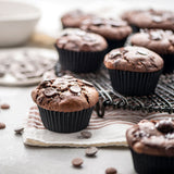 Chese de hârtie pentru copt, negre,⌀4 cm, (75 buc/set)