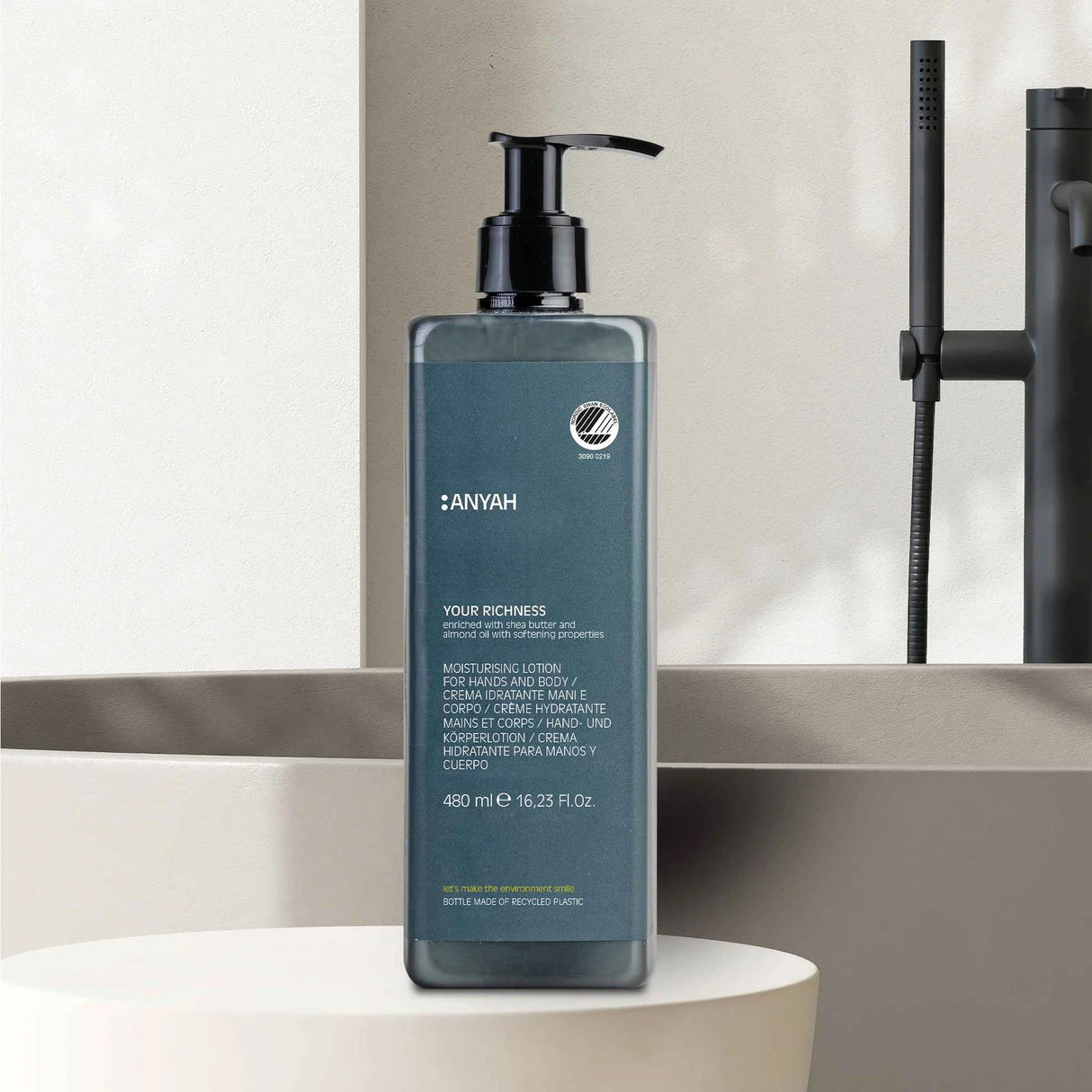 Șampon și gel de duș 2în1, cu urzică, reîncărcabil, Anyah, 480ml