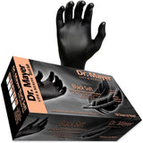 Manusi nitril negre rezistente fara pudra ,marime M ,Black SOFT DR. MAYER Cutie manusi de unica folosinta, (100buc/cut)