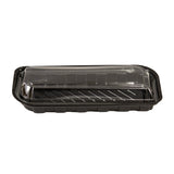 Caserolă cu capac transparent, negru, 500 cc, (50buc/set)