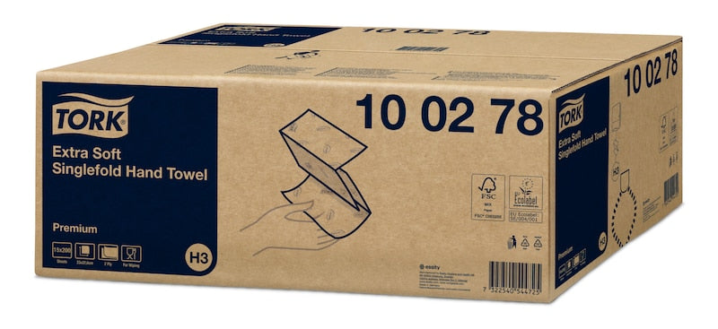 Tork Prosoape pentru Mâini Extra Soft Singlefold Alb H3