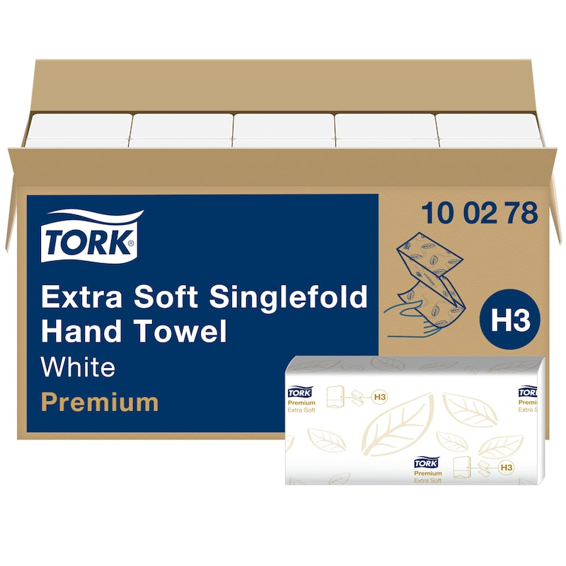 Tork Prosoape pentru Mâini Extra Soft Singlefold Alb H3