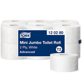 Tork Role de Hârtie Igienică Mini Jumbo Alb T2